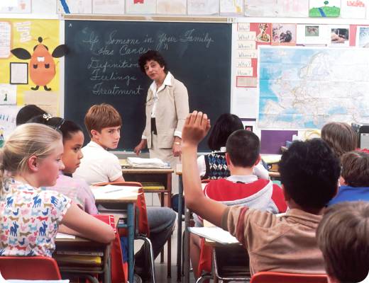 Teacher in a classroom
